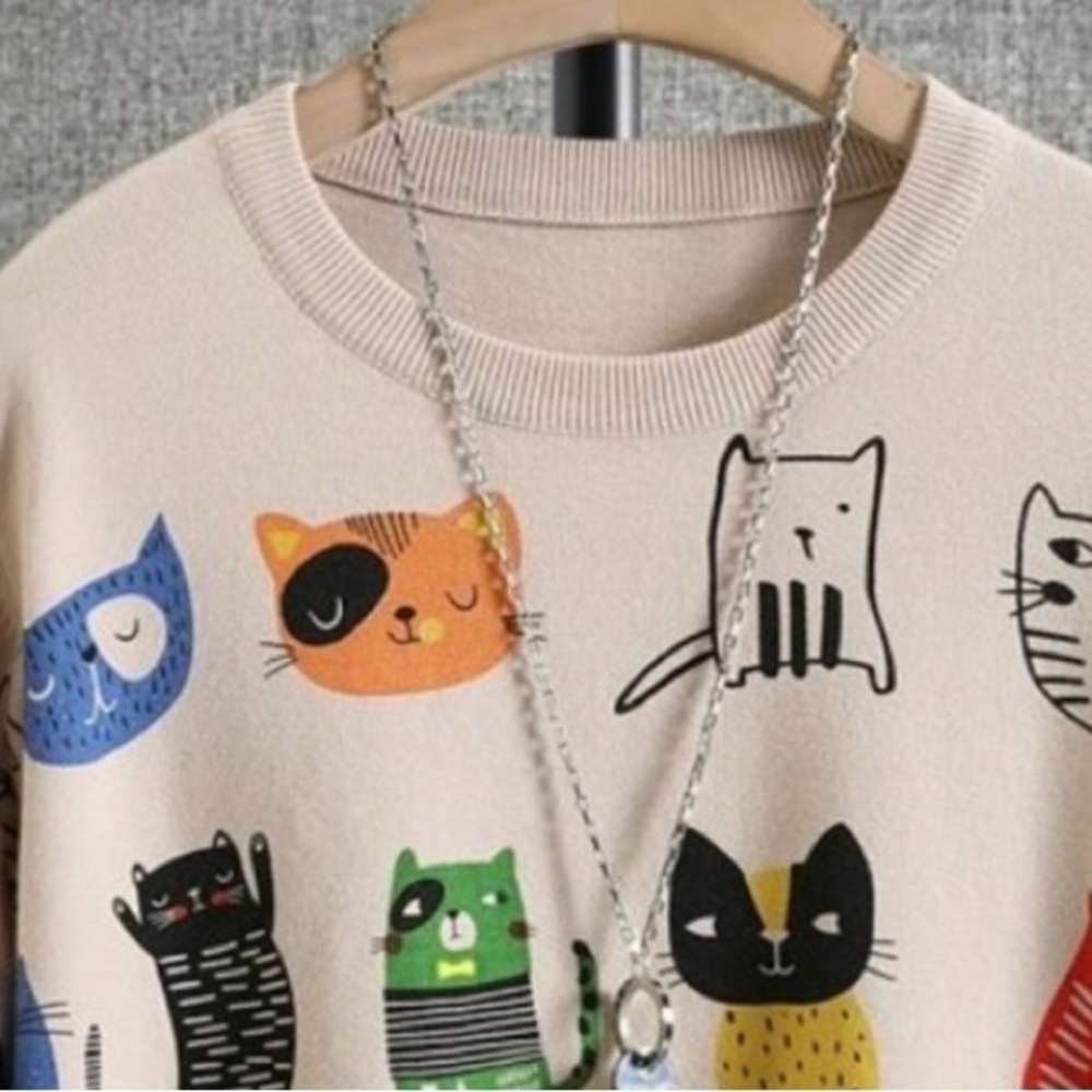 Sweater cats size large small and medium new - Picture 3 of 5